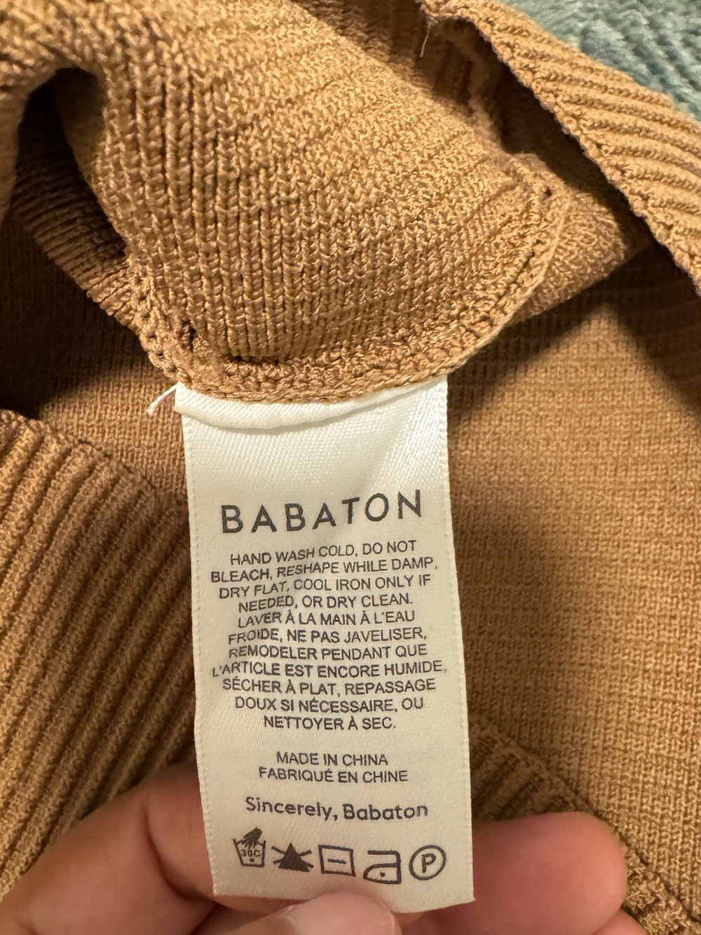 Babaton Ribbed Top - Tan - Picture 5 of 6
